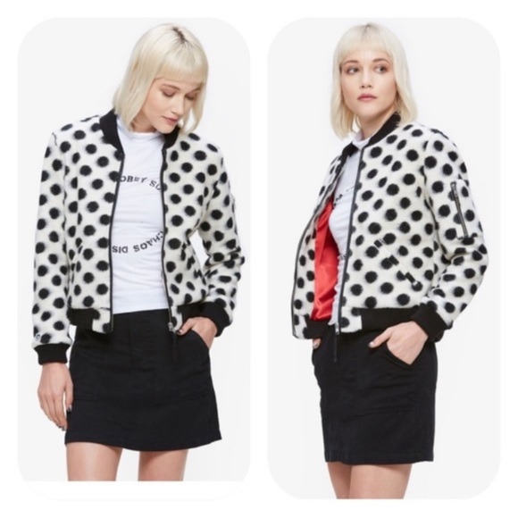 Obey Jackets & Blazers - Obey La Ruine Wool Polka Dot Bomber Jacket